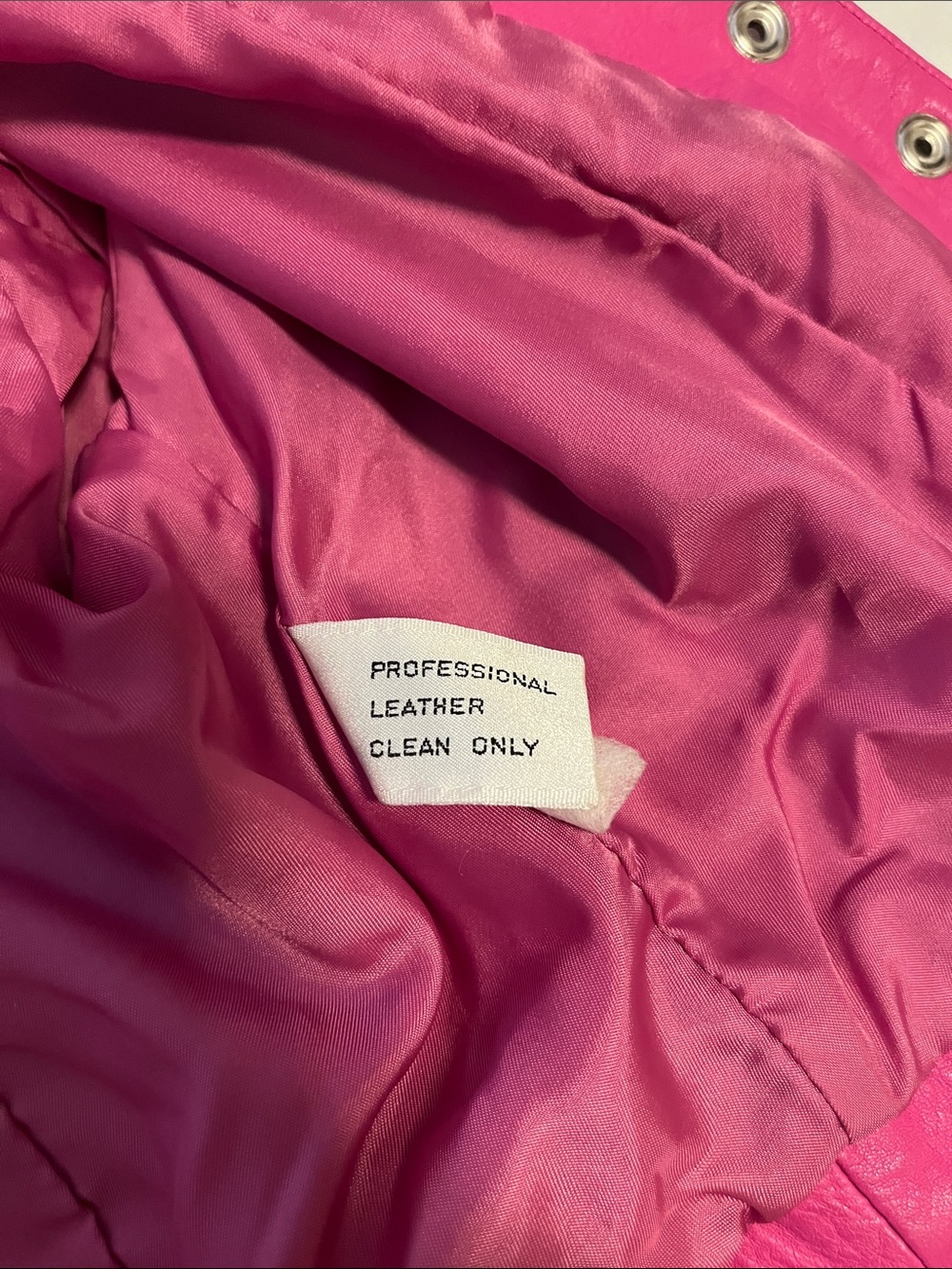 Cropped Hot Pink Leather Jacket - Women - Picture 2 of 5